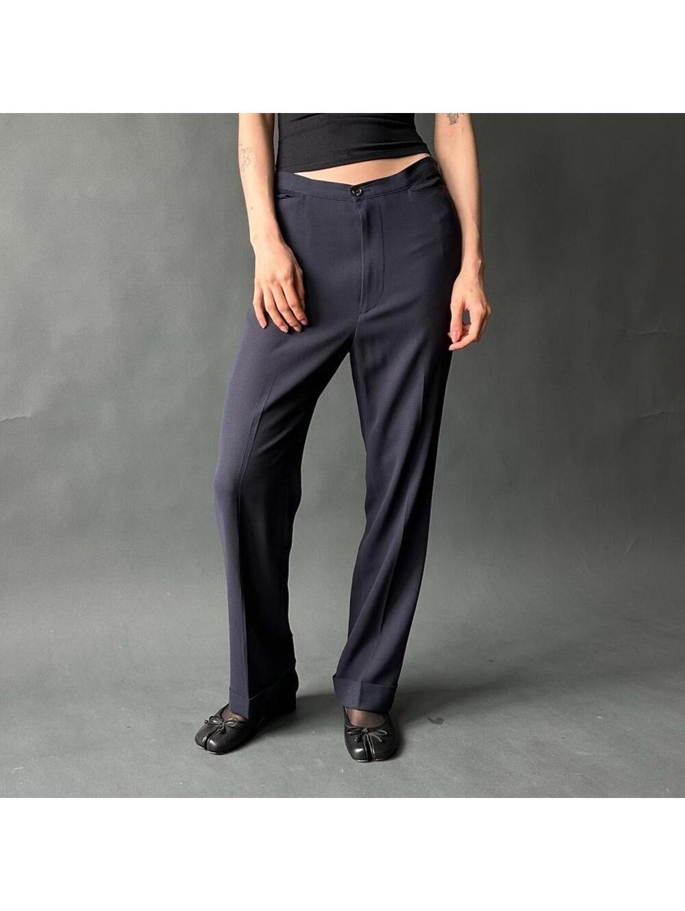 Yohji Yamamoto + Noir Silk Trousers